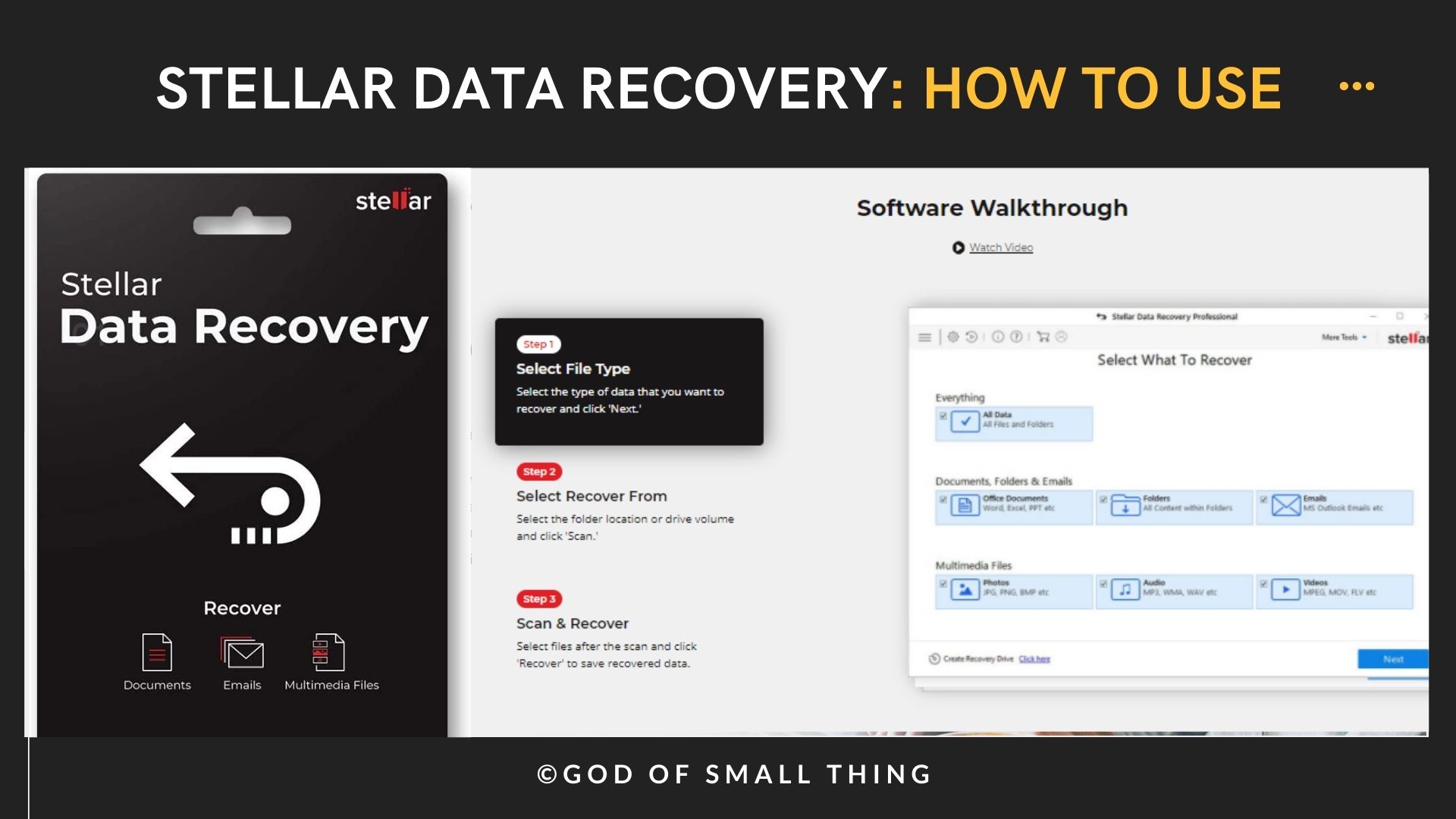 How to use stellar data recovery software