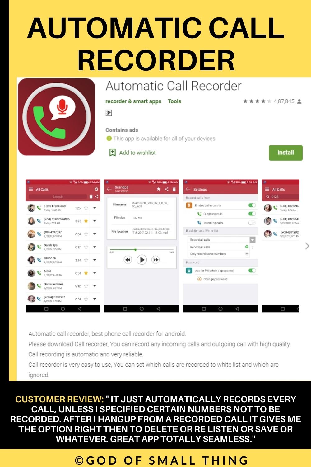 Automatic call recorder