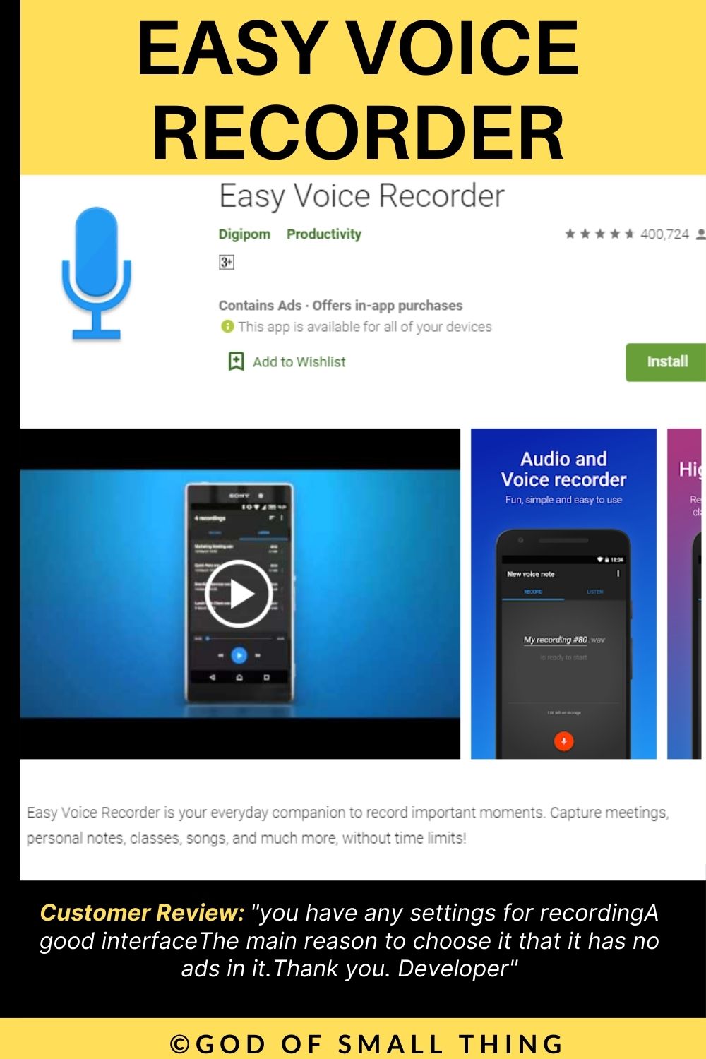 Easy voice recorder call recorder
