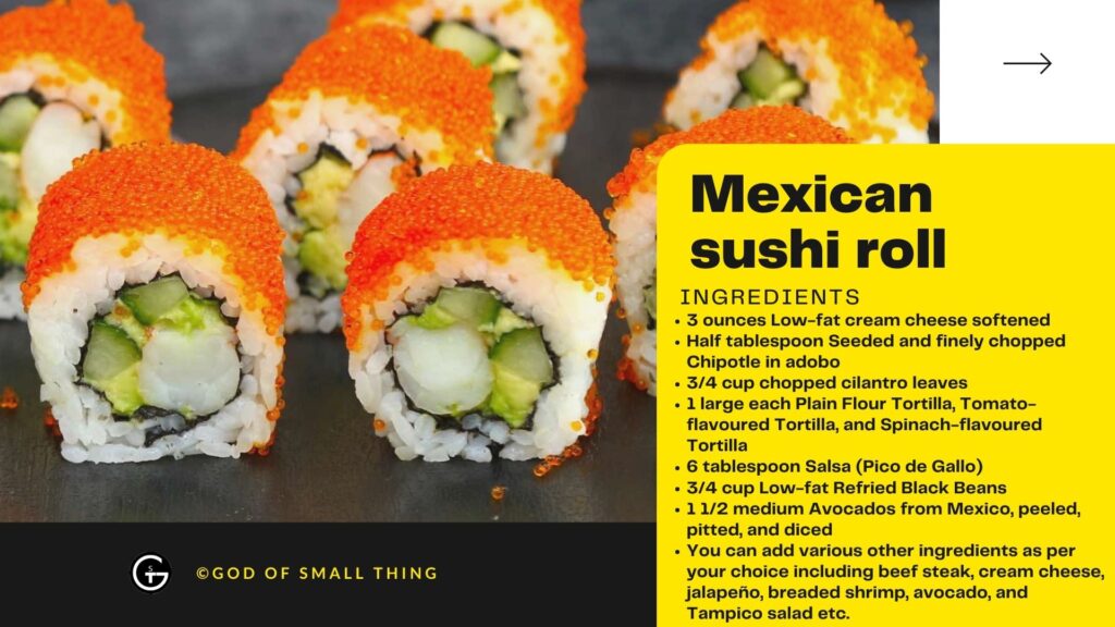 Mexican sushi roll Ingredients