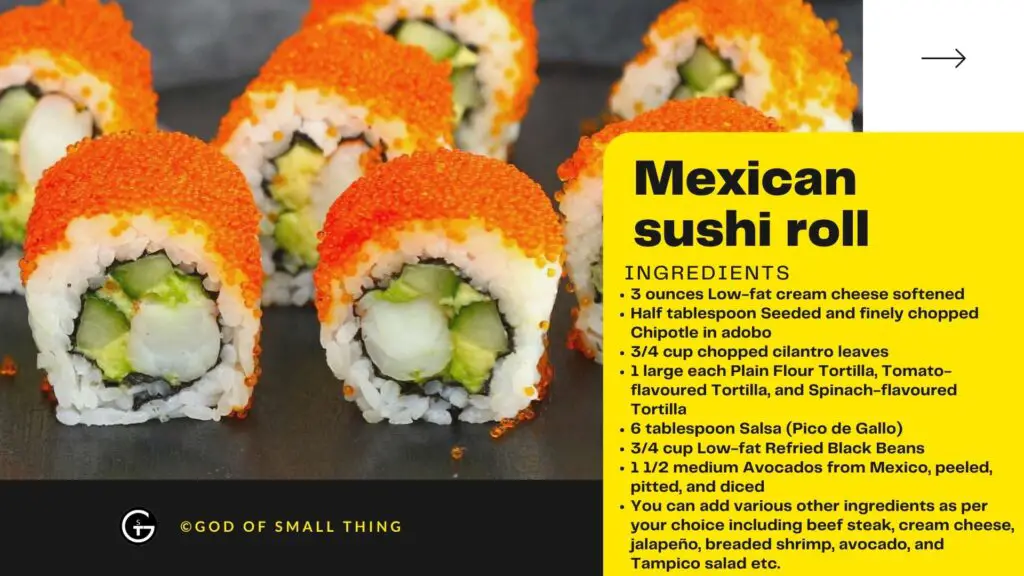 Mexican sushi roll Ingredients