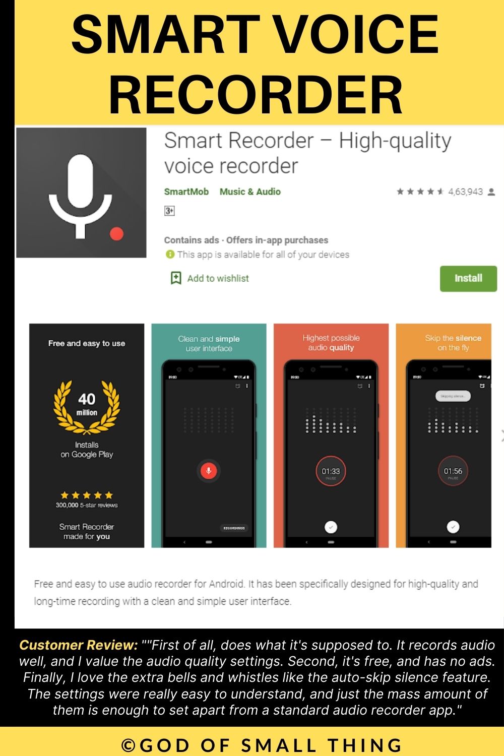 Smart voice recorder call recording app