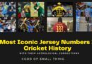 Jersey Numbers In Cricket