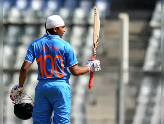Prithvi Shaw Jersey Number 100