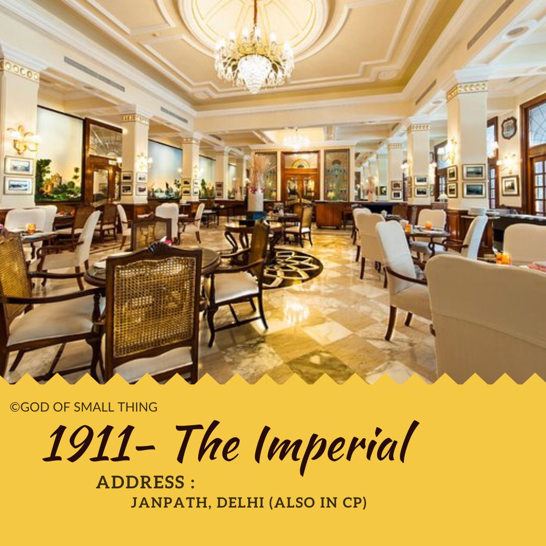 Top restaurants in Delhi 1911- The Imperial