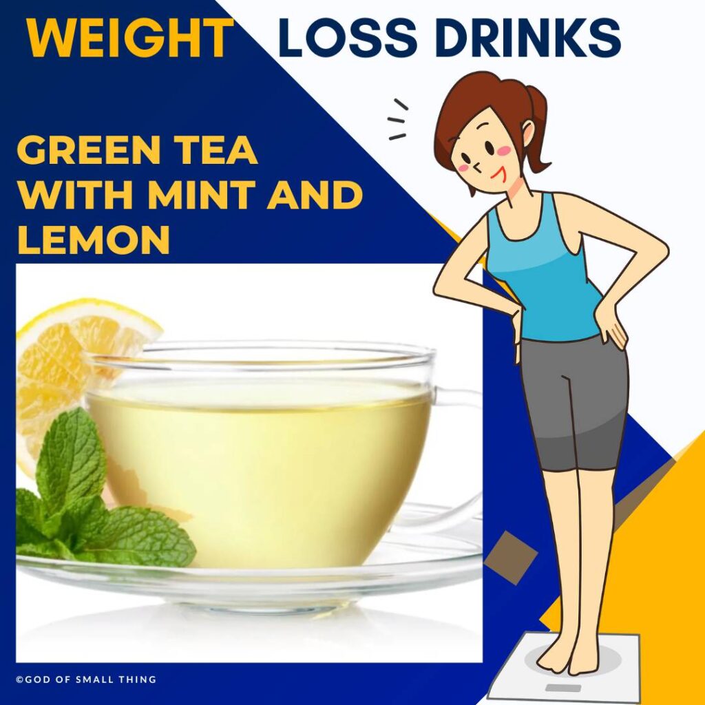 Green Tea with Mint and Lemon for Weight Loss