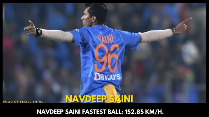 Fastest bowlers of India navdeep saini