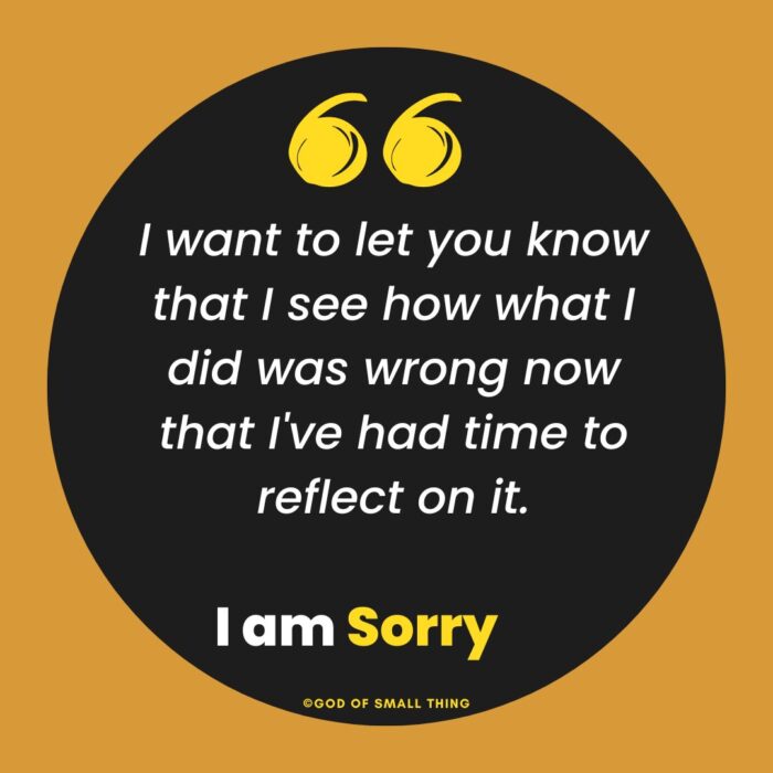 I am sorry Quotes