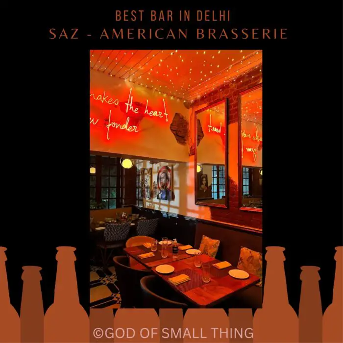 SAZ American Brasserie best bars in Delhi