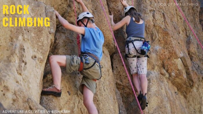 Rock climbing adventure activities in Rishikesh