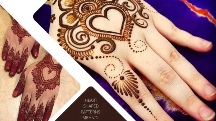 Best heart shaped patterns mehndi designs 