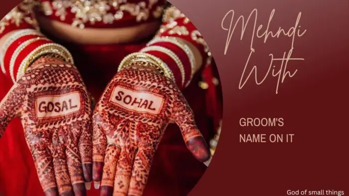 Best mehndi designs for groom's name 