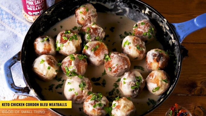 keto recipes Chicken Cordon Bleu Meatballs