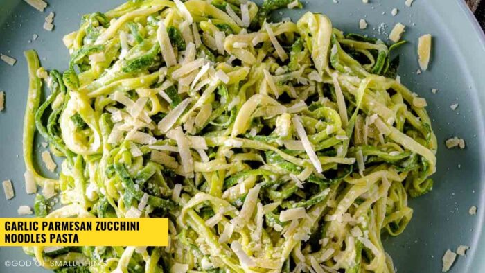 keto recipes Garlic Parmesan Zucchini Noodles Pasta